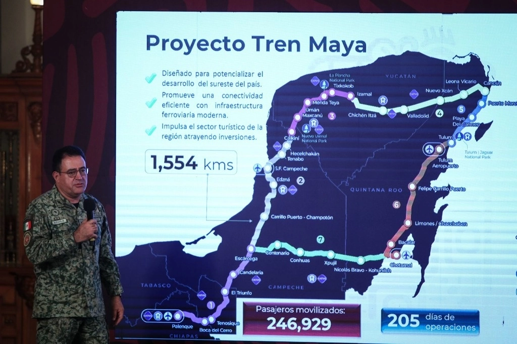 Tren Maya ha transportado a 246,926 pasajeros