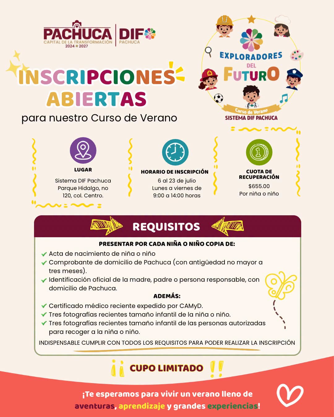 DIF Pachuca abre inscripciones para el Curso de Verano “Exploradores del Futuro”